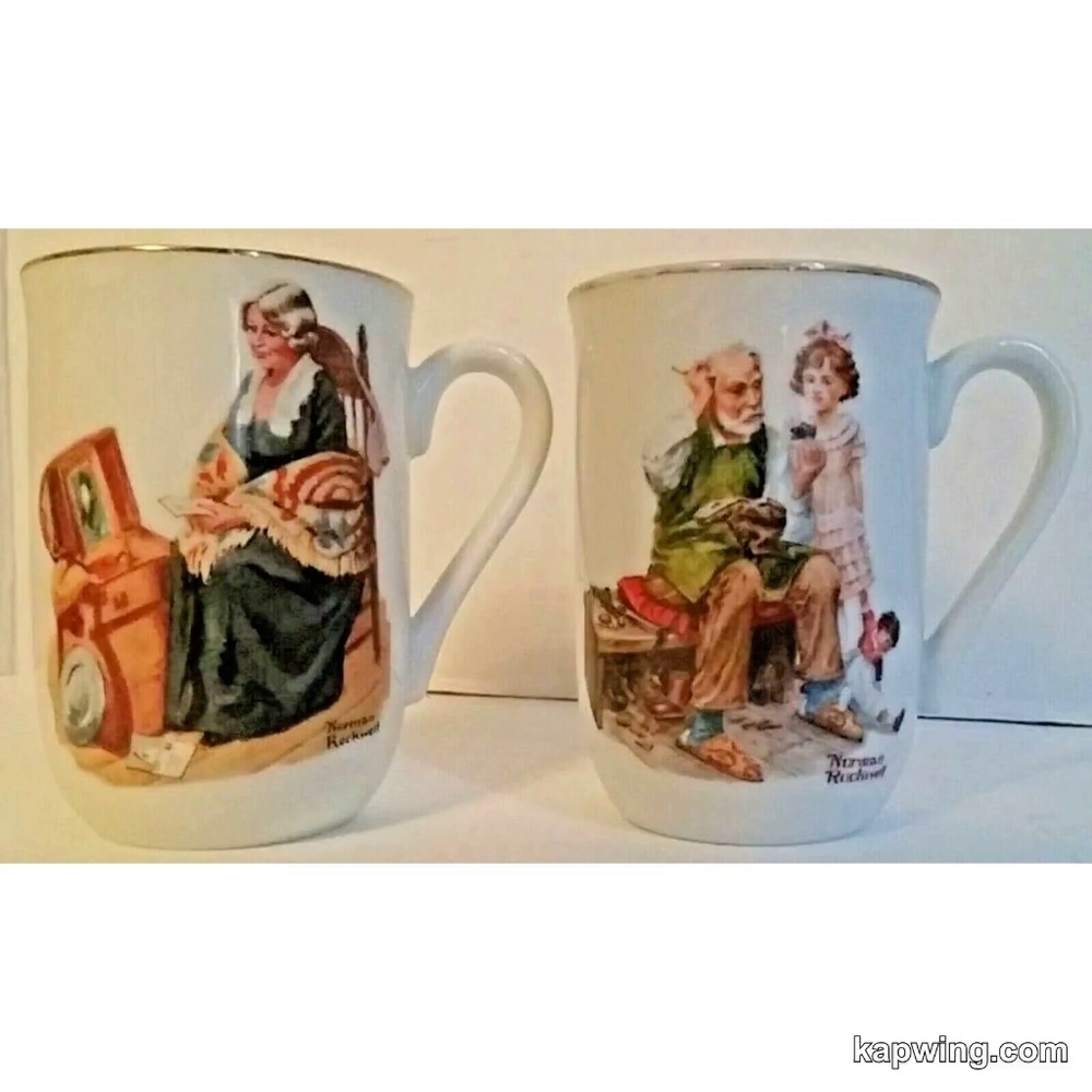 Pair of Authentic Normal Rockwell Mugs